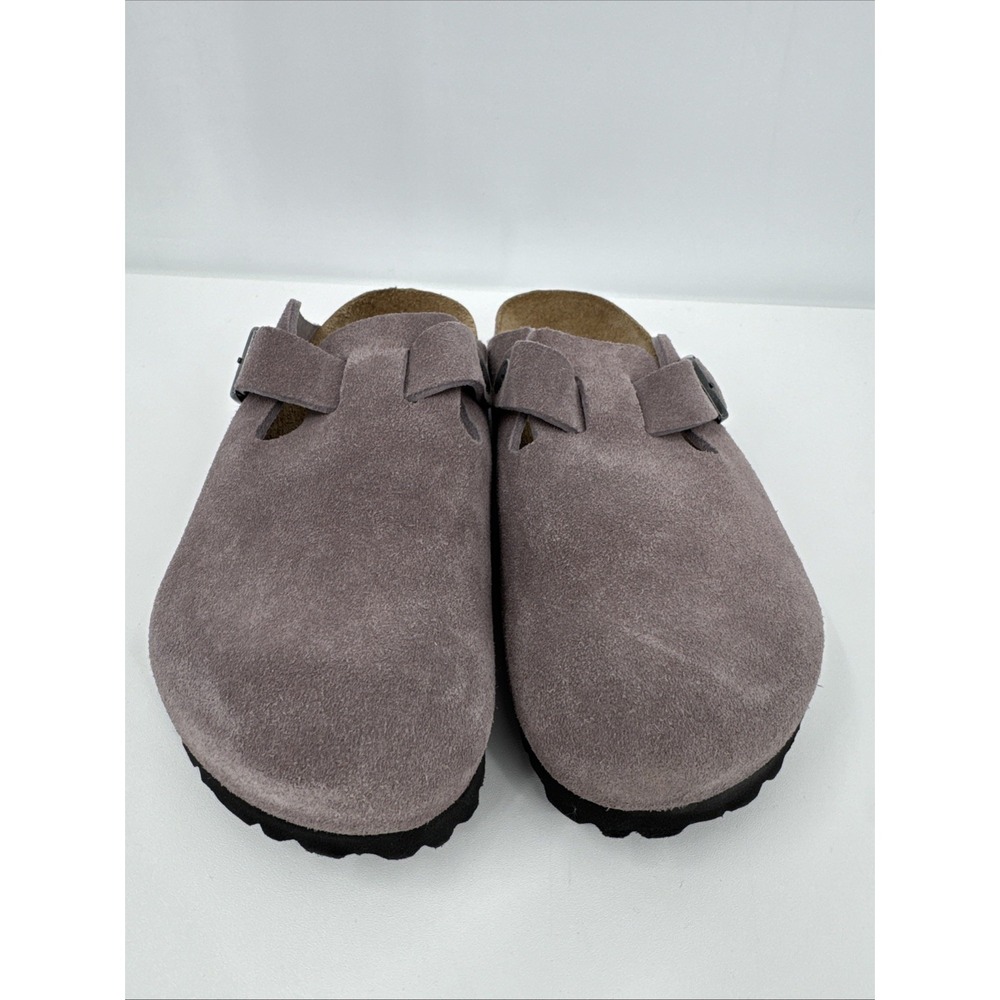 BIRKENSTOCK BOSTON SUEDE LEATHER CLOGS WOMENS Sz 37/6 Faded Purple Hippie Gorp - Picture 3 of 10